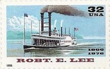 US 3091 Riverboats Robert E Lee 32c single MNH 1996