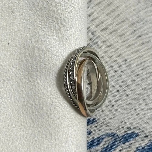 Brighton Neptune's Rings Silver Plated Crystals Layered Stacking Two-tone - Picture 8 of 16