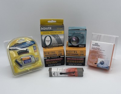 Digital Optics Lot 0.45X Super Wide  2X Super Telephoto Lens & 3 Filter Set