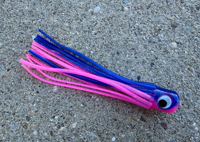 TACKLEWORKS Mini Chugger Flat Head 5.5'' Fishing Lure Ballyhoo Mahi - Pink/Blue