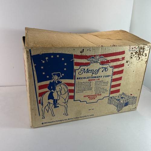 Juguete de plástico Men of '76 Brown Revolutionary Fort 1973 con caja (incompleto) - Imagen 21 de 24