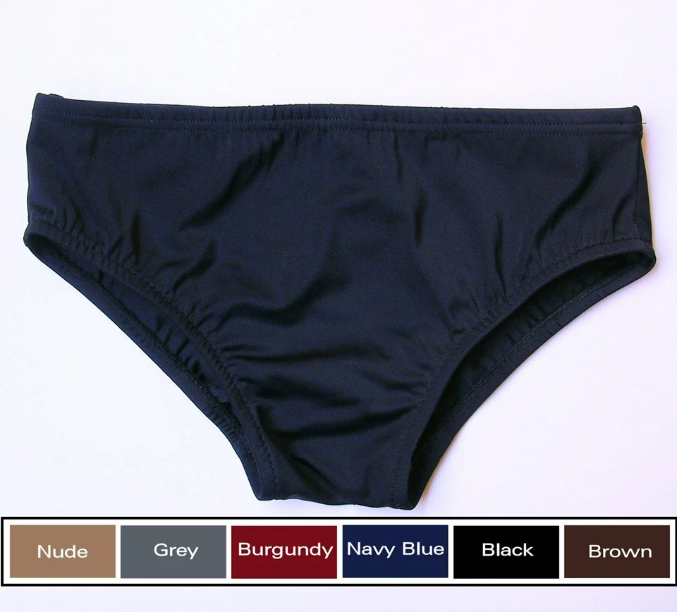 Мужские плавать бриф в регулярный или низкий подъем в черный темно-синий, коричневый, бордовый, серый, голая - Изображение 2 из 4