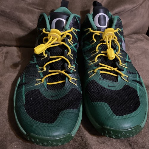 Nike Lunar TR1 NGR Sz 10 Oregon Ducks Mens Black Green Lunarlon Shoes 654283-037 - Picture 2 of 18