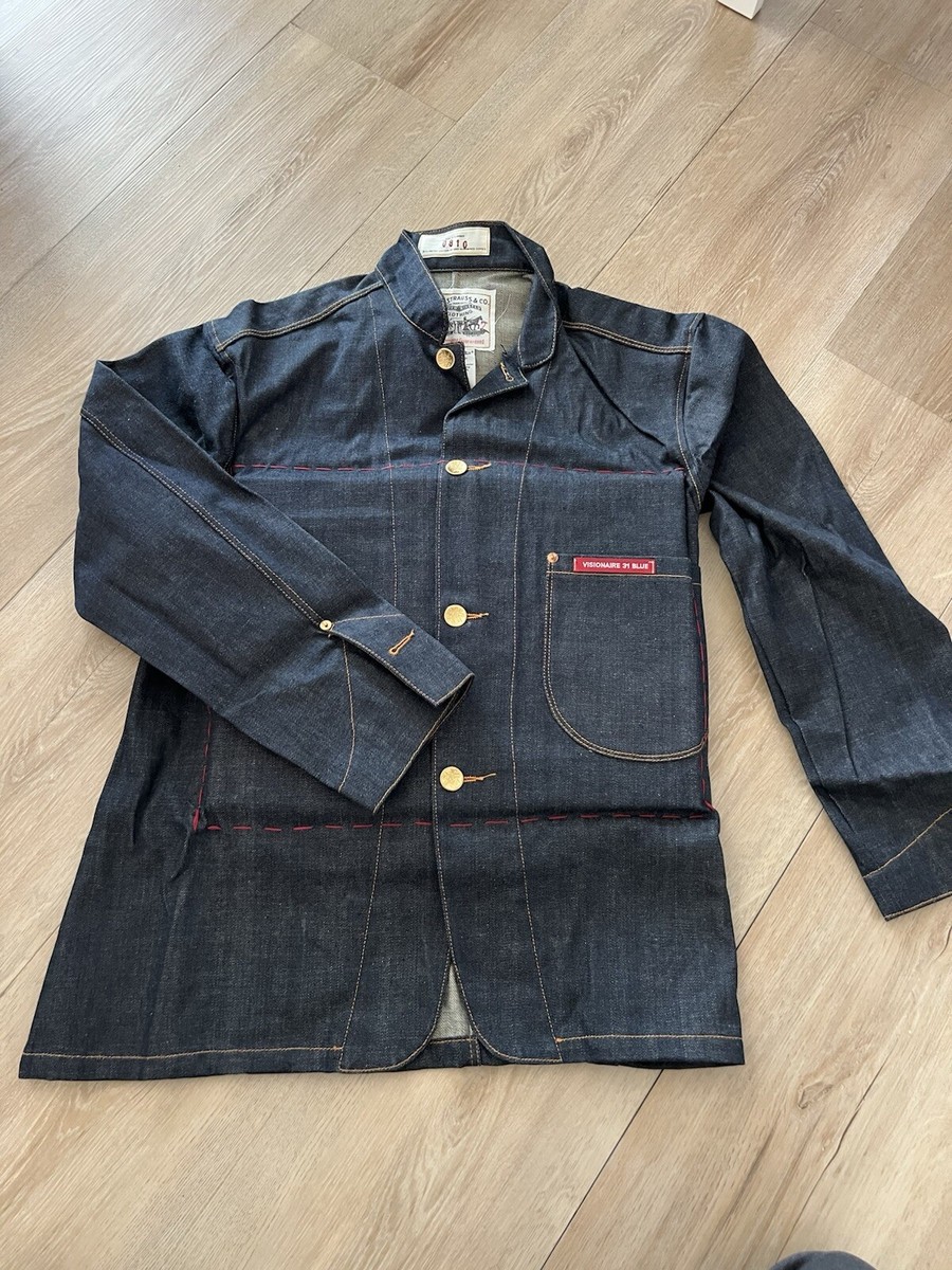 New Levi's Visionaire 31 Blue Denim Jeans Jacket + Book #810 | eBay