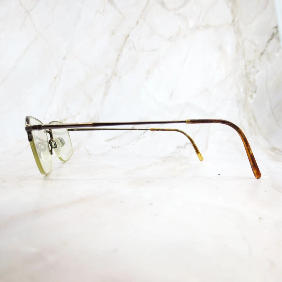 Flexon by Marchon Eyeglasses Frame 606 Men's Coffee Rectangle Half Rim 52-19-140 - Image 3 of 4