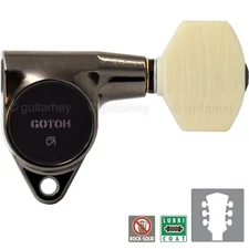 NEW Gotoh SG301-M07 Tuning Keys L3+R3 Small IVORY Buttons Set 3x3 - COSMO BLACK