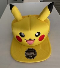 POK MON HAT with Pikachu ears Snapback Mesh Cap Adjustable
