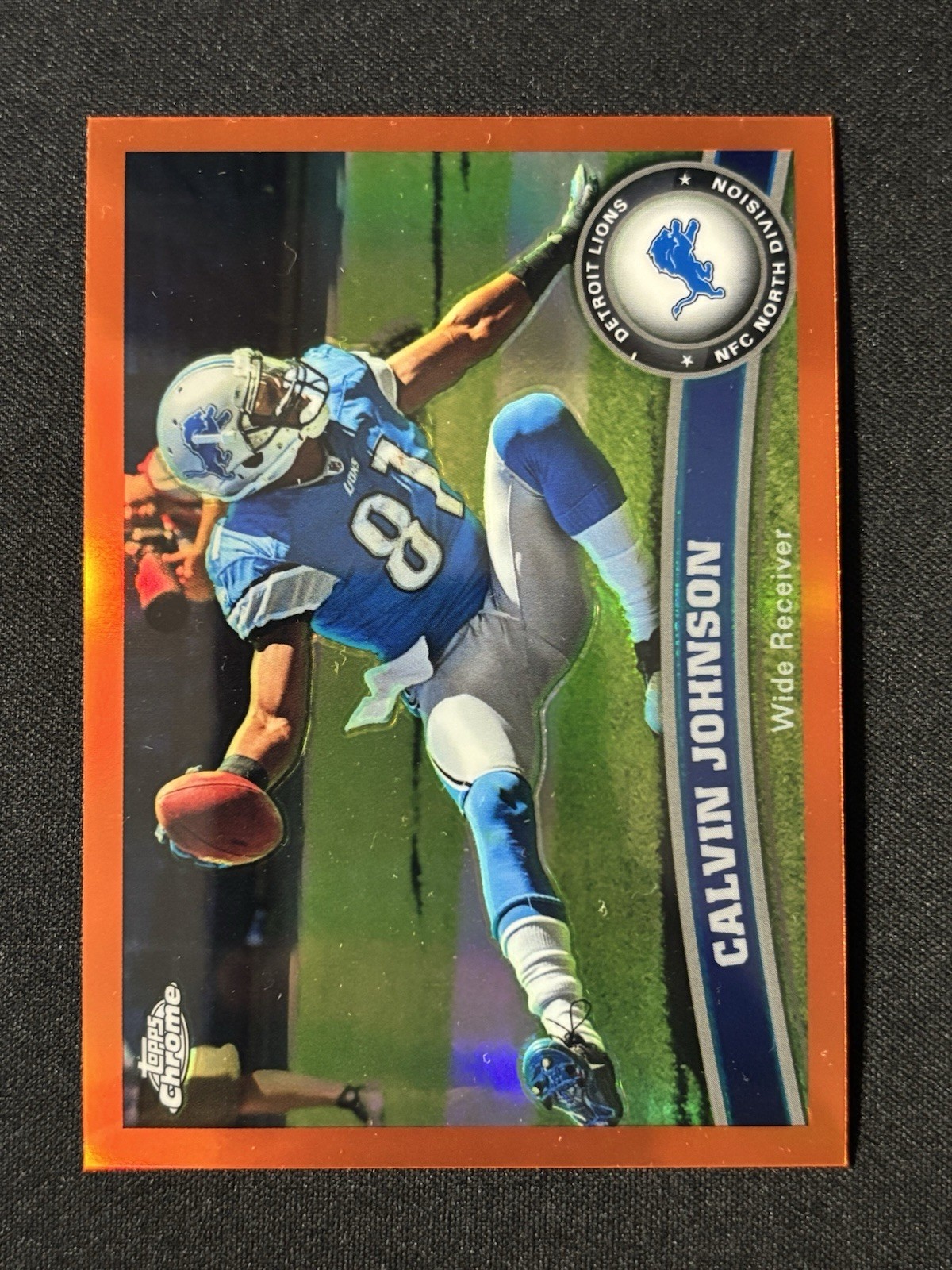 2011 Topps Chrome #8 Calvin Johnson Orange Refractors Lions
