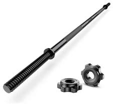 55" Weight Lifting Bar 1" Standard Straight Olympic Barbell Bar for Bench Press