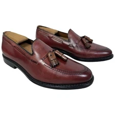 Allen Edmonds Grayson Burgundy Oxblood Tassel Loafers Leather Men's Shoe 6.5 D