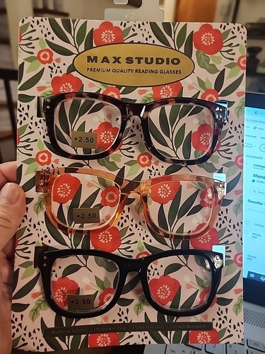 Max Studio Premium 3 Paar Lesebrillen PINK, TORTOISE, SCHWARZ LESEBRILLEN NEU! - Bild 5 von 7