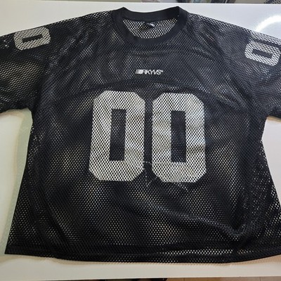 Arkyvs Men's Mesh Practice Jersey #00 Polyester Short Sleeve Black XL