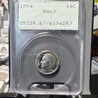 New Listing1954 Roosevelt Dime PR67 Proof Uncirculated Silver Philadelphia rattler Pcgs