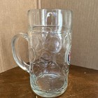 PAULANER MUNCHEN 1 Liter Dimpled German Munich Beer Stein Glass Mug Excellent — photo 3