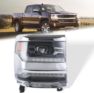 Right Full LED DRL Projector Headlight Fit for 2016 2017 2018 Chevy Silverado 15