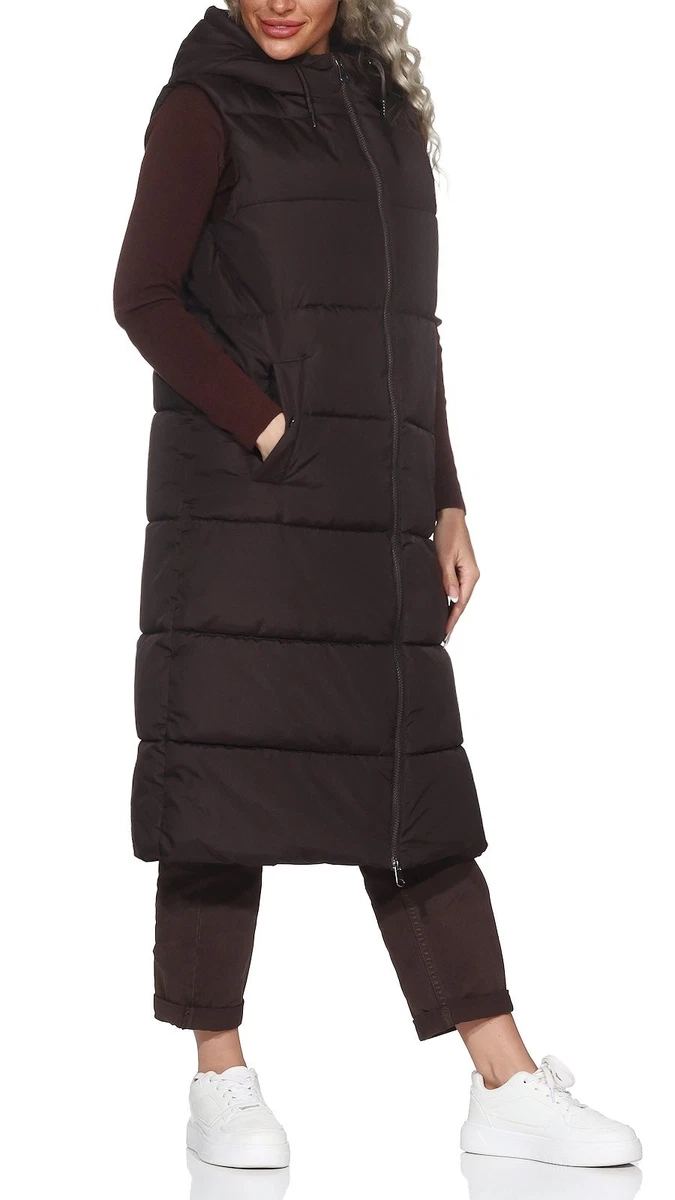 Vero Moda Damen lange Steppweste Weste Waistcoat gesteppt Übergang VMMichelle