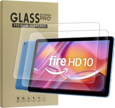 Tempered Glass Screen Protector 2 Pack for 10/10 Kids Pro Tablet, Easy Install