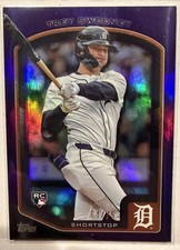 2025 Topps Flagship Trey Sweeney RC Rookie #6 Purple/75 Detroit Tigers