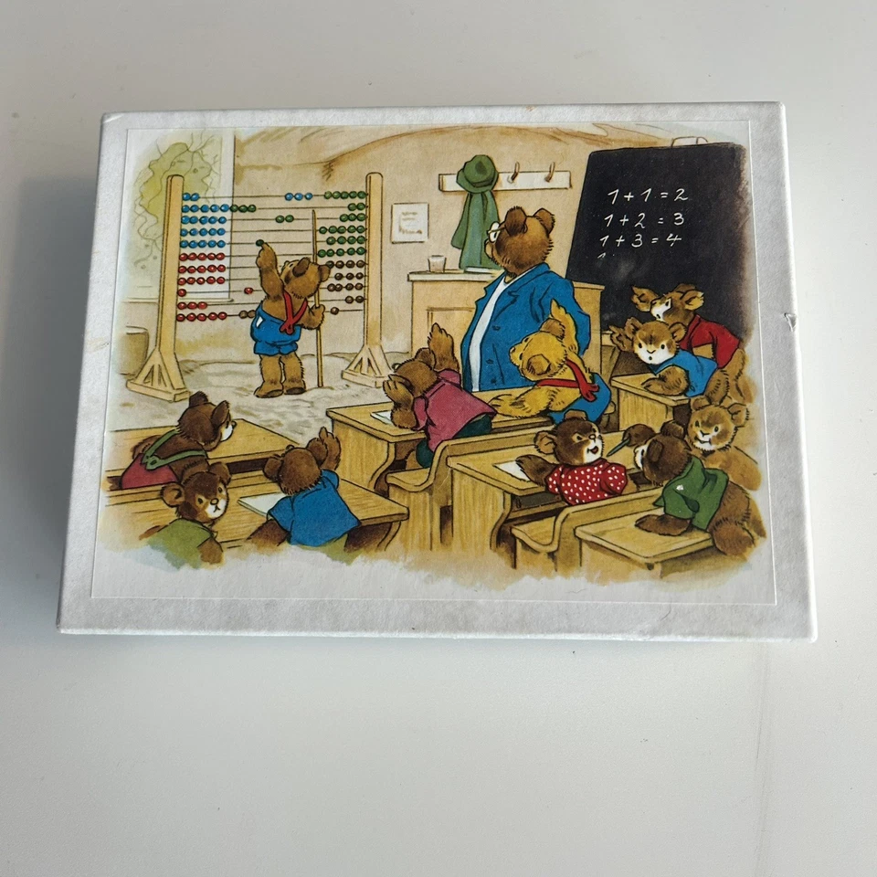 Шестигранный деревянный куб блок головоломка, медведи в школе, деревня - Изображение 3 из 4