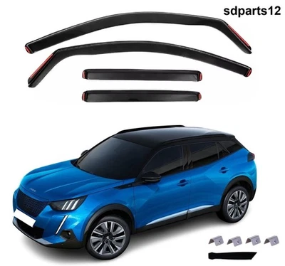 Déflecteurs de Vent Pluie d'Air Pour Peugeot 2008 2020 - 2025 / 4Pcs - Photo 1/4