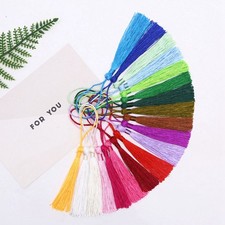 100 Pcs Silky Tassels 8 5cmFor Bookmarks Key Sewing Costume jewellery Decoration