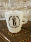 Vintage Galaxy Milk Glass Texas Ranger Hall of Fame Coffee Mug