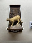 Vintage OLYMPIA Beer Wall Mount Sign Wildlife Series 3D ~ Large Cougar Figure