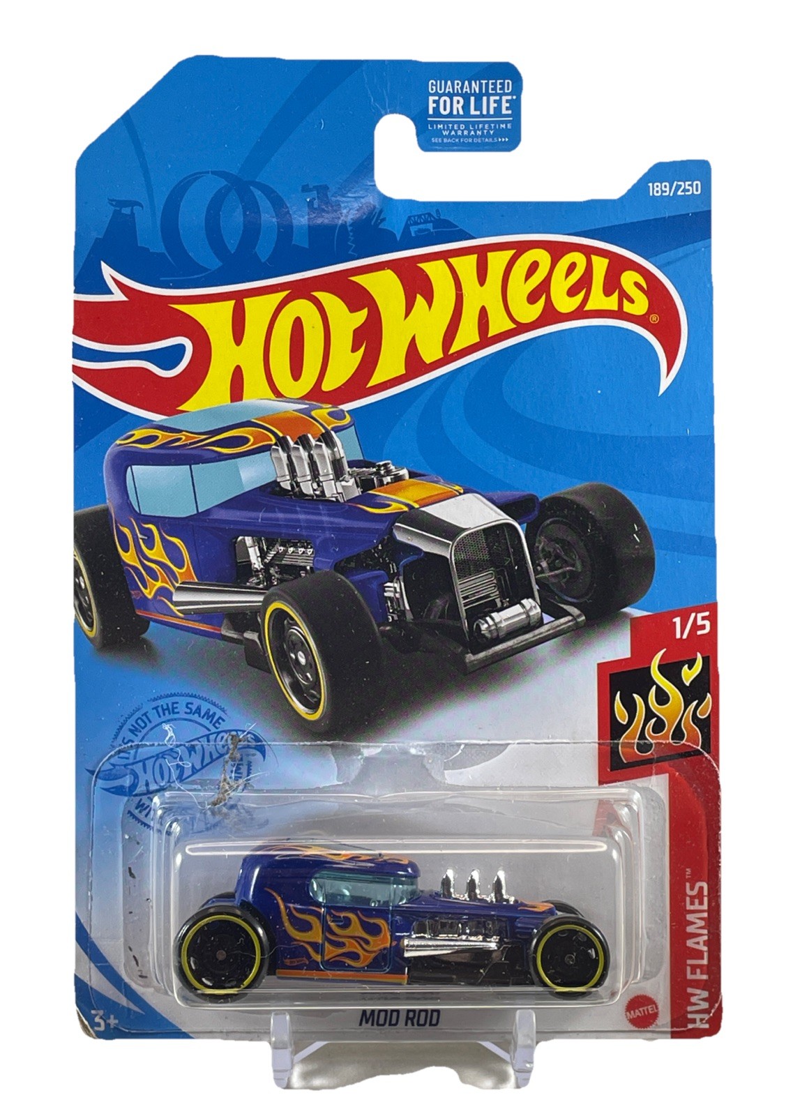 Hot Wheels - 2021 HW Flames 1/5 Mod Rod 189/250 - Blue