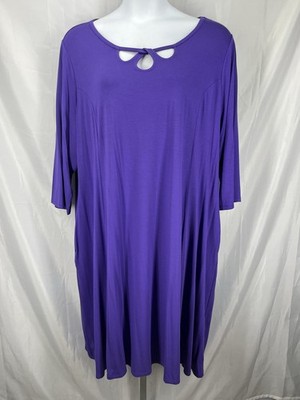 Catherines Purple Cut Out Dress Plus Size 3X (26/28W) New