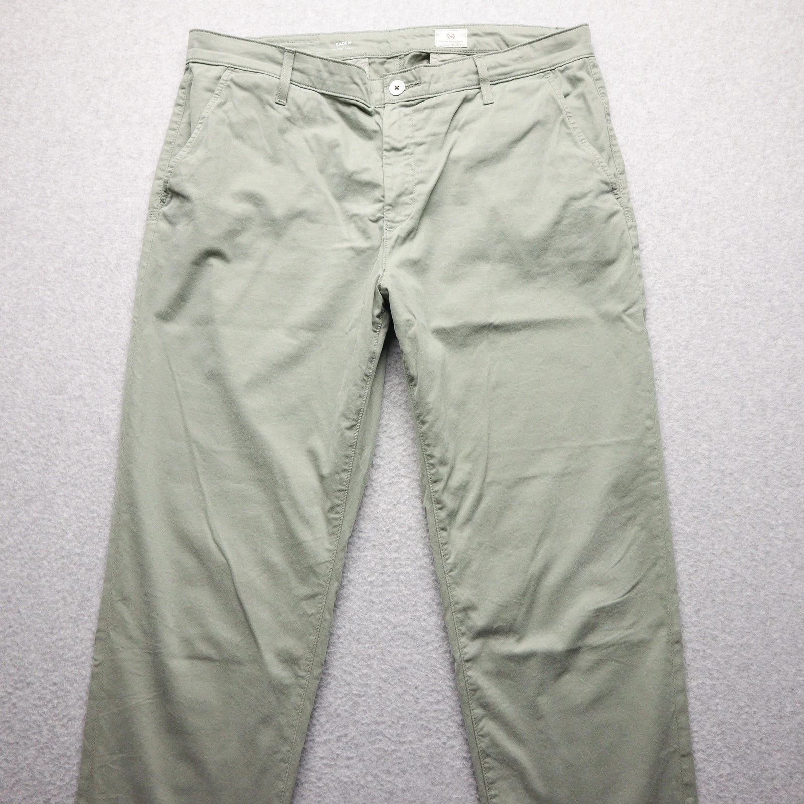 AG Adriano Goldschmied Pants Mens 34R Green Caden Tailored Trouser Stretch Chino