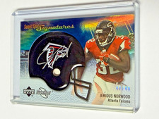 JERIOUS NORWOOD 2007 UD Sweet Spot Signatures Helmet Auto Autograph #D 42/49