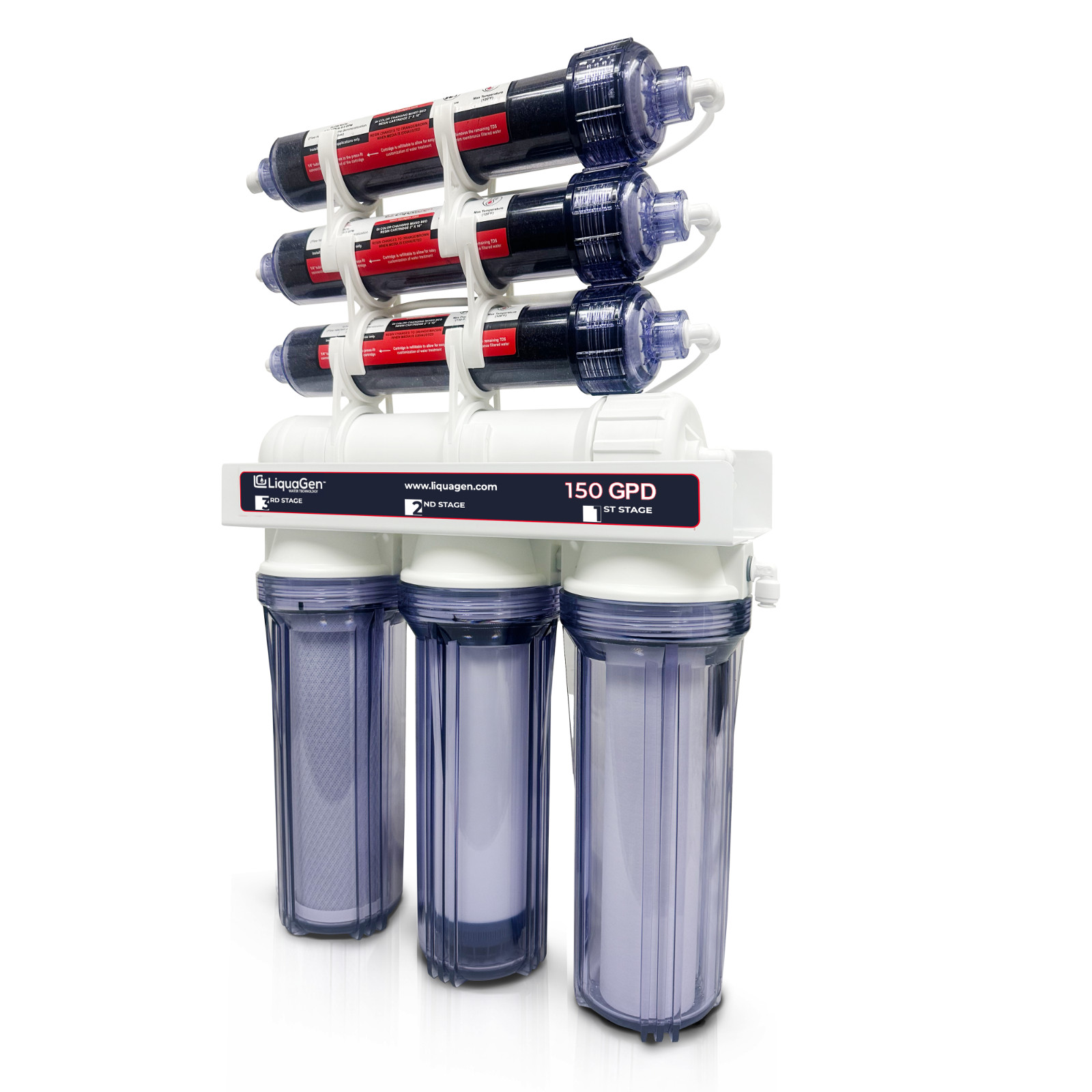 Sistema filtro acqua LiquiGen Maestro 7 stadi 150 GPD RO/DI DI osmosi inversa foto 2