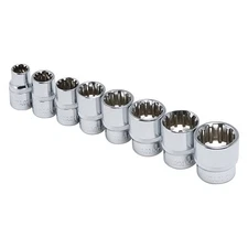 Titan Tools 3/8" Drive Spline SAE Deep Socket Set 8 Pieces