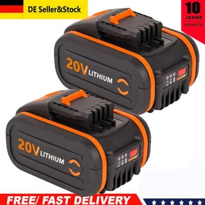 Für Worx 20V MAX 3,8Ah 8,0Ah Akku WA3551.1, WA3572, WA3553, WX390 WX176 Neu