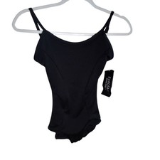 Eurotard Dancewear 4464 Black Leotard Adult Medium Princess Seams NWT