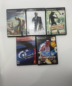 Sony PlayStation 2 PS2 Fat Console (SCPH-50001/N)  w/ AV & Power &Games