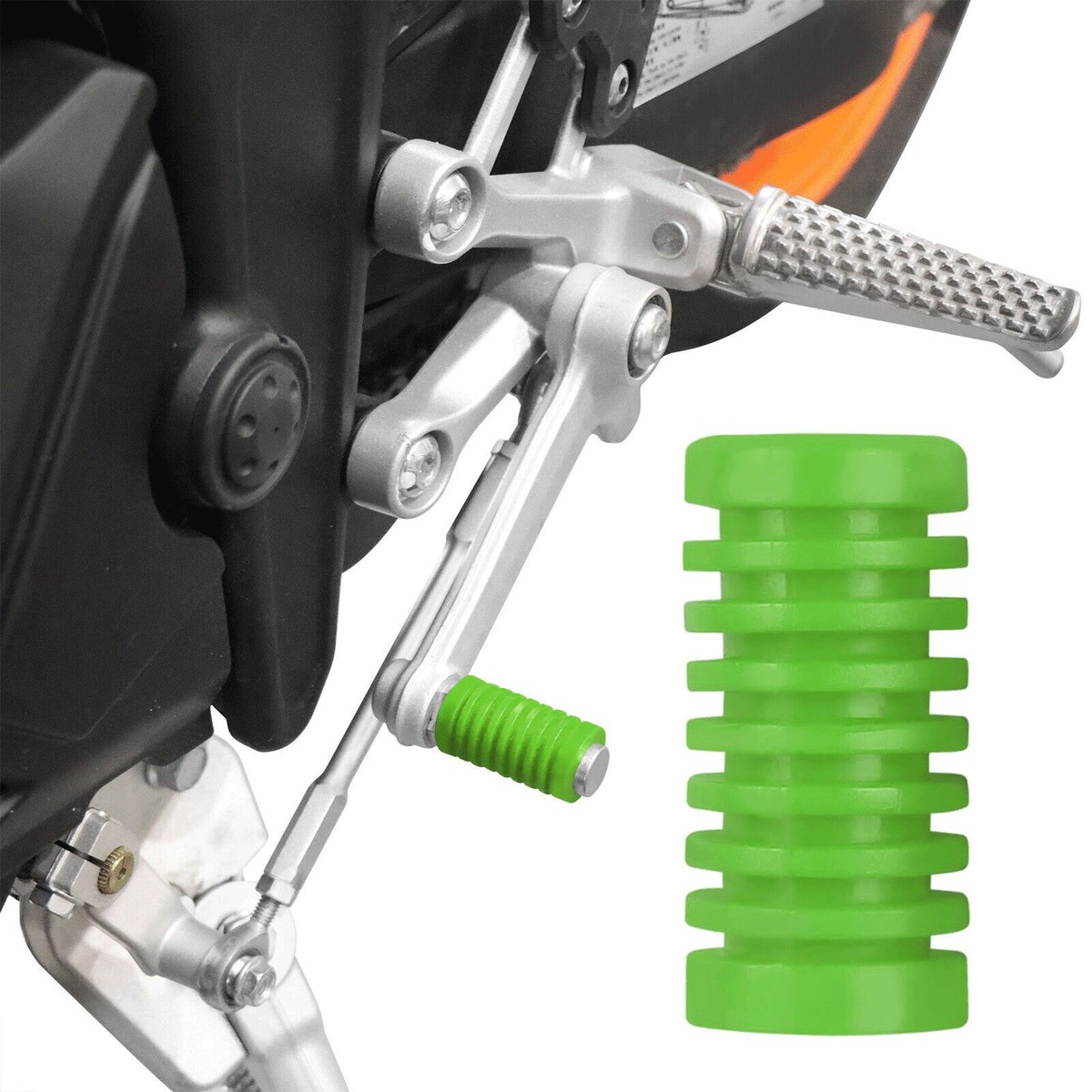 Gear Shifter Lever Foot Pegs Pad For Kawasaki Ninja ZX-6R ZX636 ER