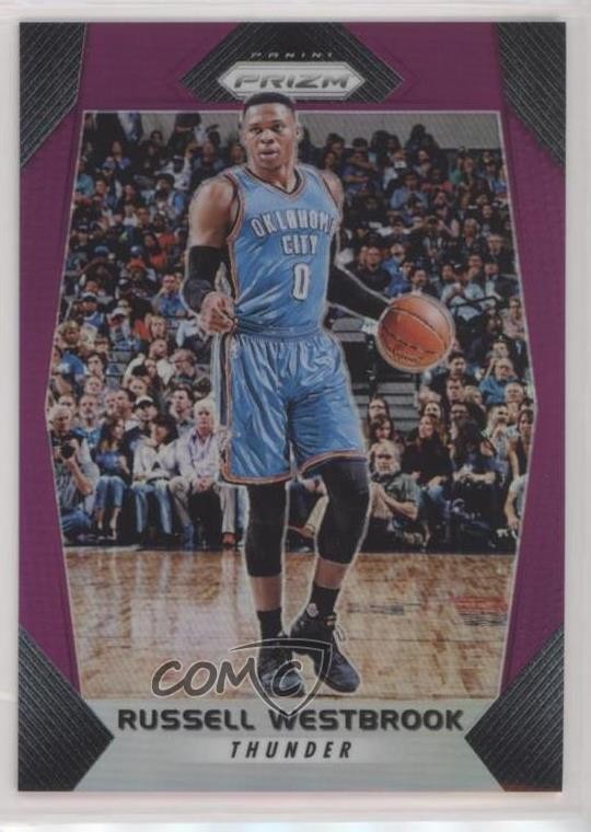 2017-18 Panini Prizm Purple Prizm 10/75 Russell Westbrook #261 1j8