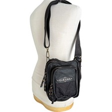 DIESEL Vintage Black Leather Small Crossbody ...