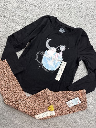Cat & Jack Art Class Girl's Medium (8) Long Sleeve T-Shirt & Leggings Outfit - Picture 2 of 7