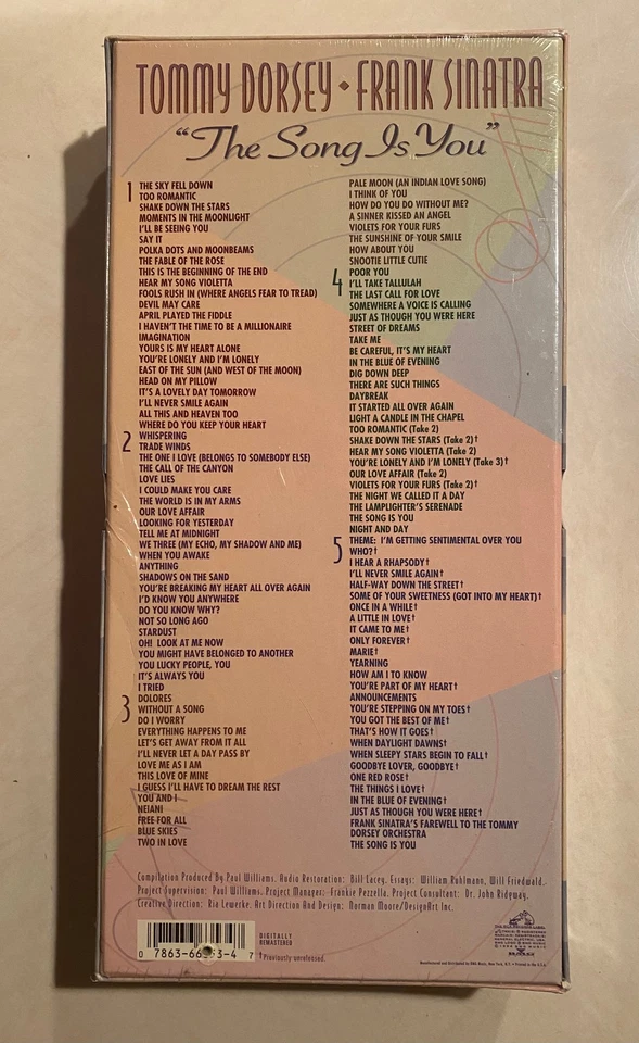 TOMMY DORSEY & FRANK SINATRA The Song Is You SEALED 5 x CASSETTE TAPE Box Set - Image 2 of 4