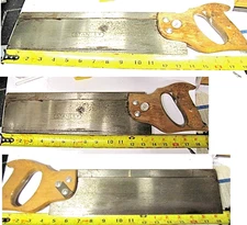 Stanley Back Saw Handsaw 13 points 4" x 18" VTG NOS Carpenter Rare USA Miter Saw