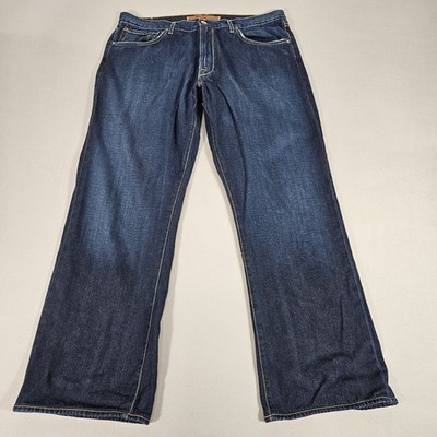 Agave Denim Jeans Mens 38 Fit(36x30) Blue Waterman Relaxed Straight Cut Supima