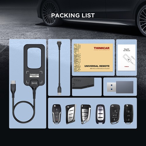 THINKCAR TKEY101 Universal Car Key Programmer Equipment with 6 Unit Remote Keys - Foto 9 di 11