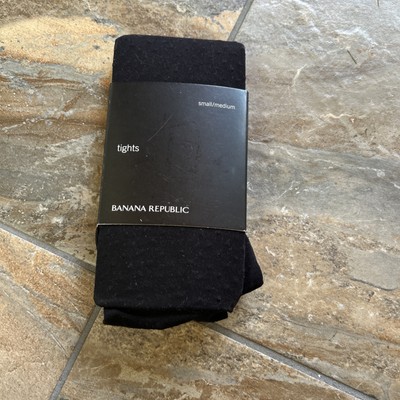 Banana Republic Women's Black Tights Bumps Made Into Fabric New