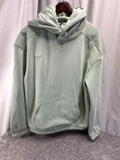 Hoka One One Unisex Essential Hoodie Sweatshirt Size Small Mint 44" Chest EUC