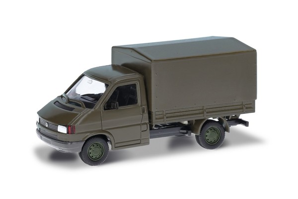 Herpa 700832 Vw T4 Pritsche Heereslogistikzentrum Wels 1:87 Neu + Ovp-image