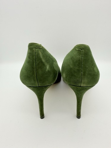 Aldo 3.25" Heels Womens 8.5 Dark Green Suede Pointed Toe Stiletto Pumps Workwear - Picture 6 of 8