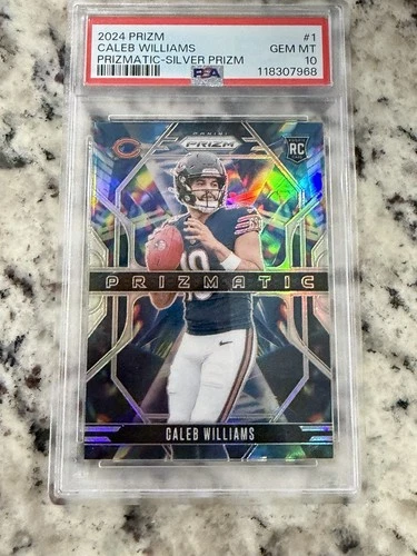2024 Panini Prizm Silver Prizmatic CALEB WILLIAMS #1 (RC) PSA 10 LOW POP Bears