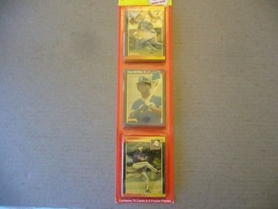 1989 DONRUSS BASEBALL BLISTER RACK 75 CARDS KEN GRIFFEY JR ROOKIE CARD TOP- RARE